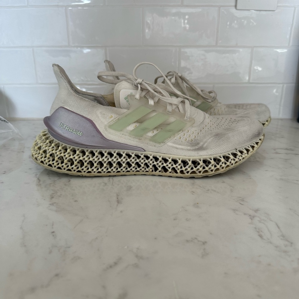 adidas Ultra 4DFWD Running women's Shoes GX6634 CloudWhite/Linen Green